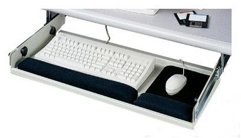 Adjustable Steel Keyboard Drawers Pearl Gray