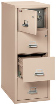 Fireproof Fireking 4 Drawer Legal Safe-in-a-File Cabinet