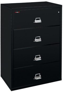 Fireking International 4 Drawer Lateral File Cabinet with Chrome Handles