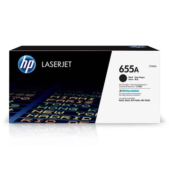 Image HP 655A Black Original LaserJet Toner Cartridge (CF450A)