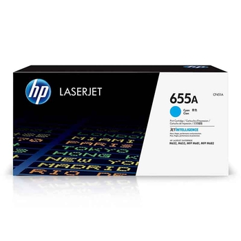 Image HP 655A Cyan Original LaserJet Toner Cartridge, CF451A