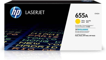 Image HP 655A Yellow Original LaserJet Toner Cartridge, CF452A