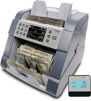 Image Cassida Premium 2-Pocket Bank-Grade Mixed Denomination Money Counter
